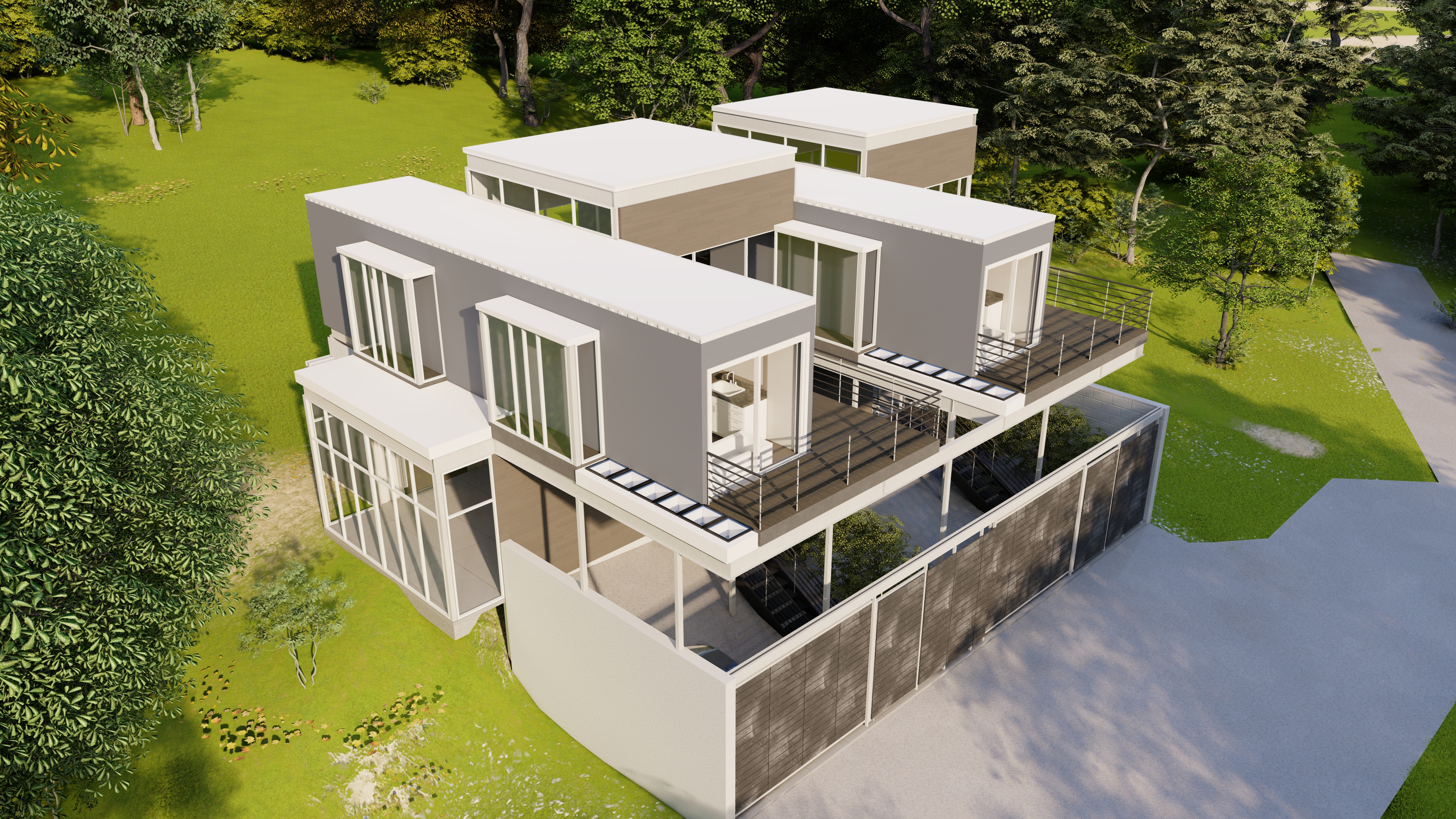 Container Home stacked volume view