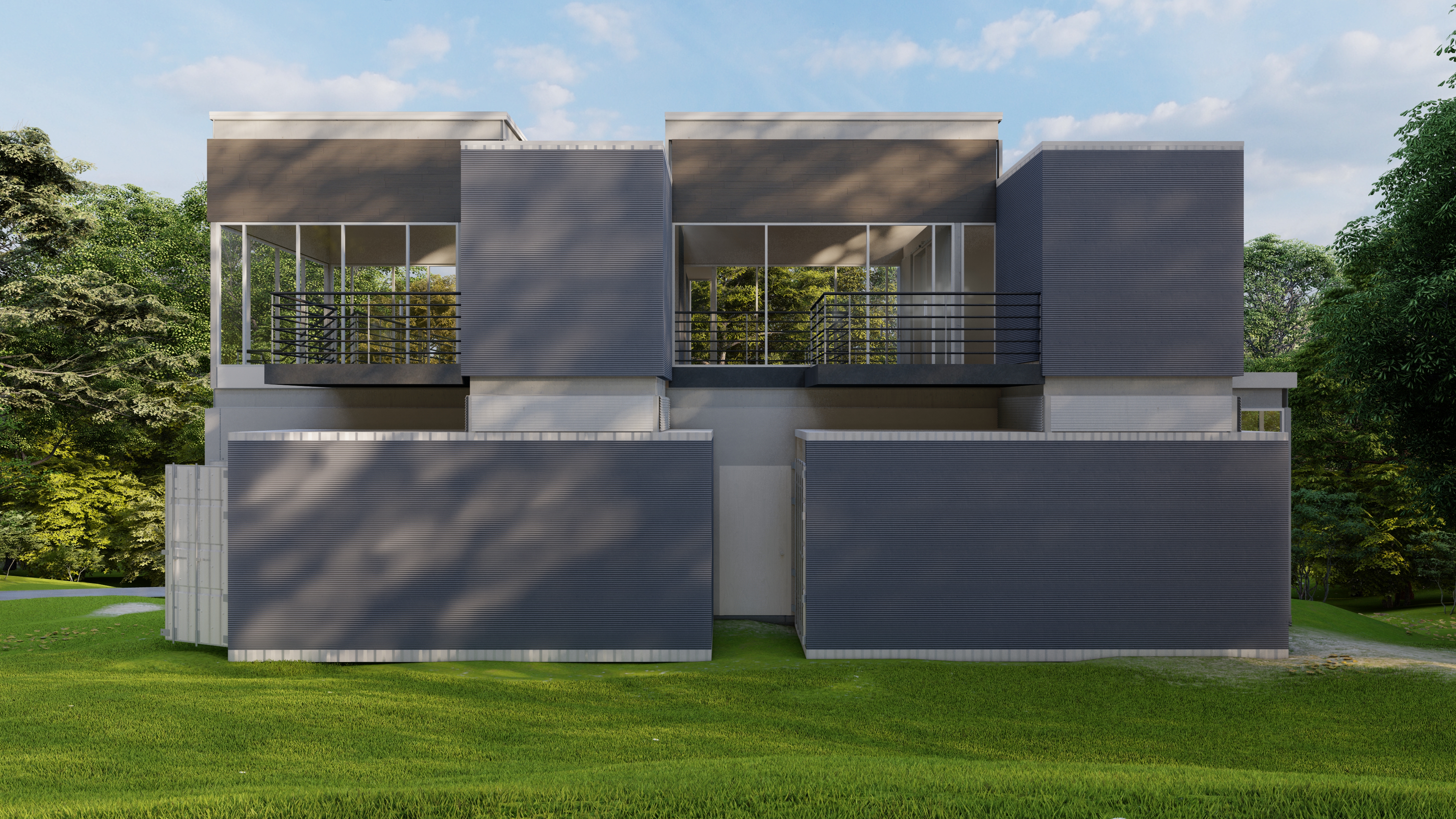 Container Home landscape perspective